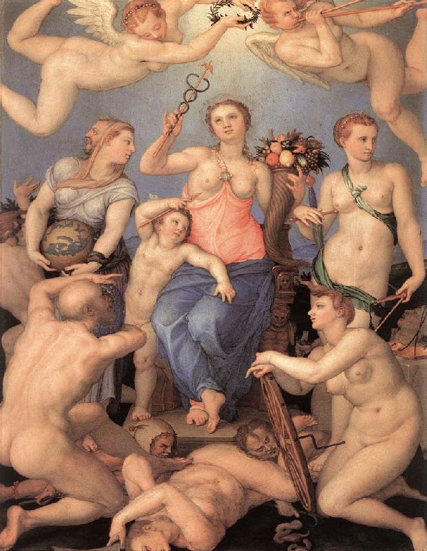 BRONZINO, Agnolo Allegory of Happiness sdf oil painting picture
